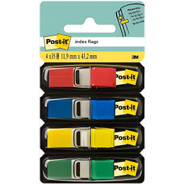 Post-it Indexflikar 11,9x43,1 mm 4 färger Set 1 i gruppen Papper & Block / Skriva och anteckna / Post-it och notisblock hos Pen Store (135697)