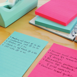 Post-it Super Sticky 101x152 Färgmix Carnival Linjerad 3-pack i gruppen Papper & Block / Skriva och anteckna / Post-it och notisblock hos Pen Store (135725)