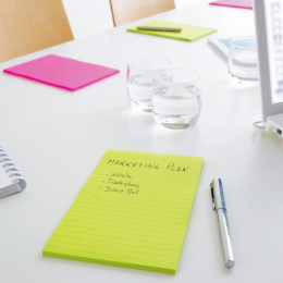 Post-it Super Sticky 101x152 Färgmix Linjerad 3-pack i gruppen Papper & Block / Skriva och anteckna / Post-it och notisblock hos Pen Store (135726)
