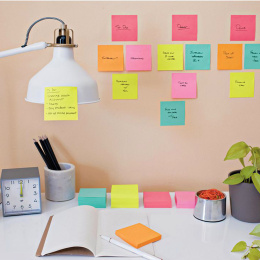 Post-it Super Sticky 76x127 Färgmix Cosmic 6-pack i gruppen Papper & Block / Skriva och anteckna / Post-it och notisblock hos Pen Store (135732)