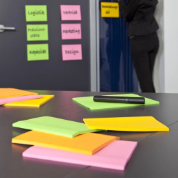 Post-it Super Sticky 152x101 Meeting Färgmix Neon 4-pack i gruppen Papper & Block / Skriva och anteckna / Post-it och notisblock hos Pen Store (135734)