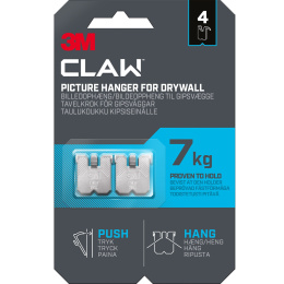 Claw Tavelkrok för gipsvägg 7 kg 4-pack i gruppen Skapande & Hobby / Organisera / Ramar / Tavelupphängning hos Pen Store (135741)