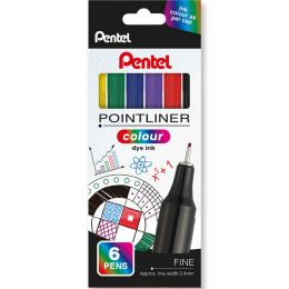 Pointliner Colour 6-set i gruppen Pennor / Konstnärspennor / Tuschpennor hos Pen Store (135772)