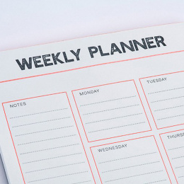 Letterpress Weekly Planner i gruppen Papper & Block / Skriva och anteckna / Post-it och notisblock hos Pen Store (135794)