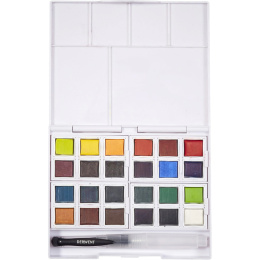Inktense Akvarellfärg 24-set halvkoppar i gruppen Konstnärsmaterial / Konstnärsfärger / Akvarellfärg / Akvarellfärg i kopp hos Pen Store (135795)