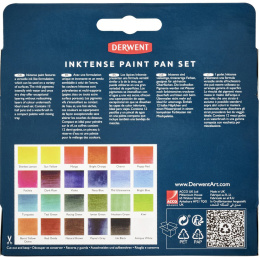Inktense Akvarellfärg 24-set halvkoppar i gruppen Konstnärsmaterial / Konstnärsfärger / Akvarellfärg / Akvarellfärg i kopp hos Pen Store (135795)