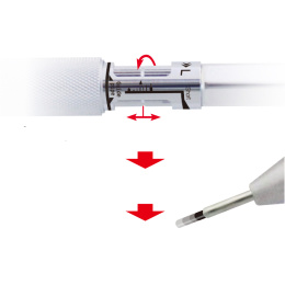 Stiftpenna MS01 0,5 mm Silver i gruppen Pennor / Skriva / Stiftpennor hos Pen Store (135822)