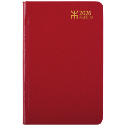 Kalender Agenda Röd Konstläder i gruppen Papper & Block / Kalendrar och almanackor hos Pen Store (135863)