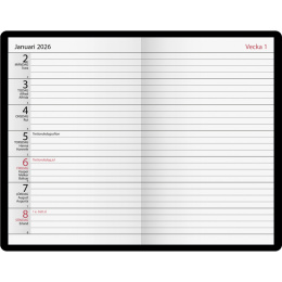 Kalender Agenda Blå Konstläder i gruppen Papper & Block / Kalendrar och almanackor / 12-månaderskalendrar hos Pen Store (135865)