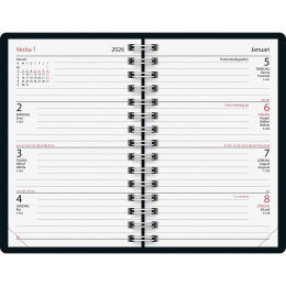 Kalender Classico Svart Konstläder i gruppen Papper & Block / Kalendrar och almanackor / 12-månaderskalendrar hos Pen Store (135866)