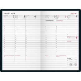 Kalender Executive Röd Konstläder i gruppen Papper & Block / Kalendrar och almanackor / 12-månaderskalendrar hos Pen Store (135870)