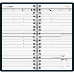 Kalender Manager Svart Skinn i gruppen Papper & Block / Kalendrar och almanackor hos Pen Store (135882)