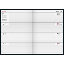 Kalender Dagbok Svart i gruppen Papper & Block / Kalendrar och almanackor / 12-månaderskalendrar hos Pen Store (135887)