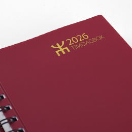 Kalender Timdagbok Bordeaux Wire-O i gruppen Papper & Block / Kalendrar och almanackor hos Pen Store (135890)