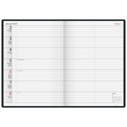 Kalender Kontorsagenda Svart i gruppen Papper & Block / Kalendrar och almanackor / 12-månaderskalendrar hos Pen Store (135893)