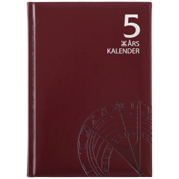 Kalender 5-års Bordeaux i gruppen Papper & Block / Skriva och anteckna / Dagböcker hos Pen Store (135896)