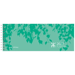 Kalender Planering Grön Kartong Wire-O i gruppen Papper & Block / Kalendrar och almanackor / 12-månaderskalendrar hos Pen Store (135900)