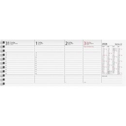 Kalender Planering Grön Kartong Wire-O i gruppen Papper & Block / Kalendrar och almanackor hos Pen Store (135900)