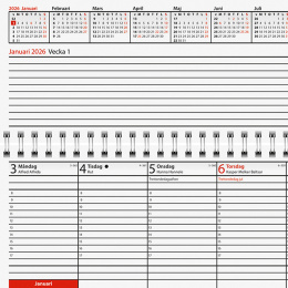 Kalender Veckoblock i gruppen Papper & Block / Kalendrar och almanackor hos Pen Store (135901)