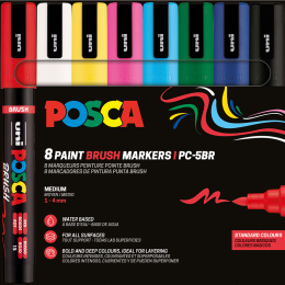 Posca Brush PC-5BR 8-set i gruppen Pennor / Konstnärspennor / Illustrationsmarkers hos Pen Store (135920)