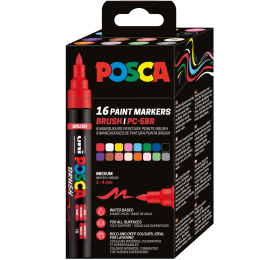 Posca Brush PC-5BR 16-set i gruppen Pennor / Konstnärspennor / Illustrationsmarkers hos Pen Store (135921)
