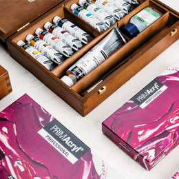 PRIMAcryl Akrylfärg Wooden Box set i gruppen Konstnärsmaterial / Konstnärsfärger / Akrylfärg hos Pen Store (136014)