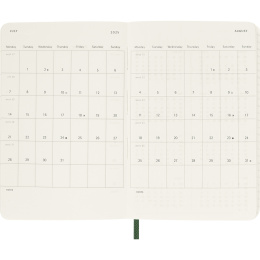 Kalender 12M Daily 2026 Softcover Pocket Myrtle Green i gruppen Papper & Block / Kalendrar och almanackor / 12-månaderskalendrar hos Pen Store (136089)