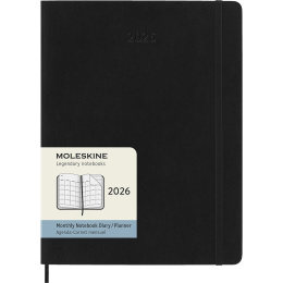 Kalender 12M Monthly 2026 Softcover XL Black i gruppen Papper & Block / Kalendrar och almanackor / 12-månaderskalendrar hos Pen Store (136099)