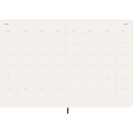 Kalender 12M Monthly 2026 Softcover XL Black i gruppen Papper & Block / Kalendrar och almanackor / 12-månaderskalendrar hos Pen Store (136099)