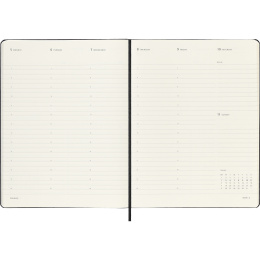 Kalender 12M Weekly Vertical PRO 2026 Hardcover XL Black i gruppen Papper & Block / Kalendrar och almanackor / 12-månaderskalendrar hos Pen Store (136101)