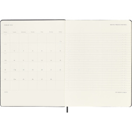 Kalender 12M Weekly Vertical PRO 2026 Hardcover XL Black i gruppen Papper & Block / Kalendrar och almanackor / 12-månaderskalendrar hos Pen Store (136101)