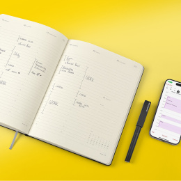 Kalender 12M M+ Digital Planner Weekly Vertical 2026 XL Black i gruppen Papper & Block / Kalendrar och almanackor / 12-månaderskalendrar hos Pen Store (136102)