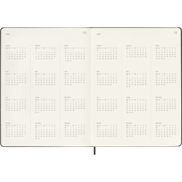 Kalender 12M M+ Digital Planner Weekly Vertical 2026 XL Black i gruppen Papper & Block / Kalendrar och almanackor / 12-månaderskalendrar hos Pen Store (136102)