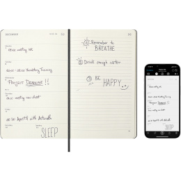 Kalender 12M M+ Digital Planner Weekly Note 2026 Large Black i gruppen Papper & Block / Kalendrar och almanackor / 12-månaderskalendrar hos Pen Store (136103)
