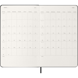 Kalender 12M Weekly Horizontal 2026 Hardcover Large Black i gruppen Papper & Block / Kalendrar och almanackor / 12-månaderskalendrar hos Pen Store (136106)