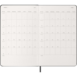 Kalender 12M Weekly Notebook 2026 Hardcover Large Black i gruppen Papper & Block / Kalendrar och almanackor / 12-månaderskalendrar hos Pen Store (136110)