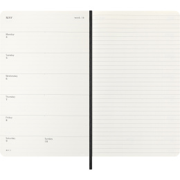 Kalender 12M Weekly Notebook 2026 Softcover Large Black i gruppen Papper & Block / Kalendrar och almanackor / 12-månaderskalendrar hos Pen Store (136111)