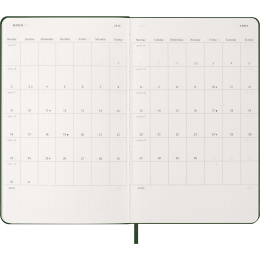 Kalender 12M Weekly Notebook 2026 Hardcover Large Myrtle Green i gruppen Papper & Block / Kalendrar och almanackor / 12-månaderskalendrar hos Pen Store (136112)