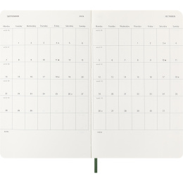 Kalender 12M Weekly Notebook 2026 Softcover Large Myrtle Green i gruppen Papper & Block / Kalendrar och almanackor / 12-månaderskalendrar hos Pen Store (136113)