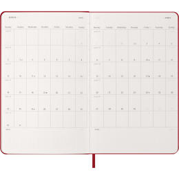 Kalender 12M Weekly Notebook 2026 Hardcover Large Red i gruppen Papper & Block / Kalendrar och almanackor / 12-månaderskalendrar hos Pen Store (136115)