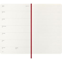 Kalender 12M Weekly Notebook 2026 Softcover Large Red i gruppen Papper & Block / Kalendrar och almanackor / 12-månaderskalendrar hos Pen Store (136116)
