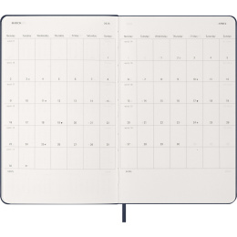 Kalender 12M Weekly Notebook 2026 Hardcover Large Sapphire Blue i gruppen Papper & Block / Kalendrar och almanackor / 12-månaderskalendrar hos Pen Store (136117)