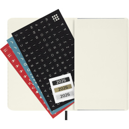 Kalender 12M Weekly Notebook 2026 Softcover Pocket Black i gruppen Papper & Block / Kalendrar och almanackor / 12-månaderskalendrar hos Pen Store (136119)