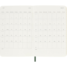 Kalender 12M Weekly Notebook 2026 Softcover Pocket Myrtle Green i gruppen Papper & Block / Kalendrar och almanackor / 12-månaderskalendrar hos Pen Store (136121)