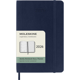 Kalender 12M Weekly Notebook 2026 Softcover Pocket Sapphire Blue i gruppen Papper & Block / Kalendrar och almanackor / 12-månaderskalendrar hos Pen Store (136122)