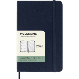 Kalender 12M Weekly Notebook 2026 Hardcover Pocket Sapphire Blue i gruppen Papper & Block / Kalendrar och almanackor / 12-månaderskalendrar hos Pen Store (136125)