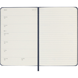 Kalender 12M Weekly Notebook 2026 Hardcover Pocket Sapphire Blue i gruppen Papper & Block / Kalendrar och almanackor / 12-månaderskalendrar hos Pen Store (136125)