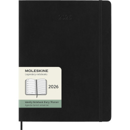 Kalender 12M Weekly Notebook 2026 Softcover XL Black i gruppen Papper & Block / Kalendrar och almanackor / 12-månaderskalendrar hos Pen Store (136127)
