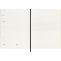 Kalender 12M Weekly Notebook 2026 Softcover XL Black i gruppen Papper & Block / Kalendrar och almanackor / 12-månaderskalendrar hos Pen Store (136127)