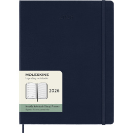 Kalender 12M Weekly Notebook 2026 Hardcover XL Sapphire Blue i gruppen Papper & Block / Kalendrar och almanackor / 12-månaderskalendrar hos Pen Store (136128)
